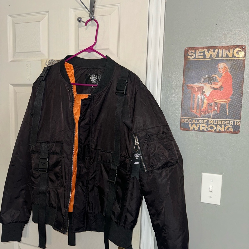 TRASH Gang Bomber Jacket With Adjustable Back Straps